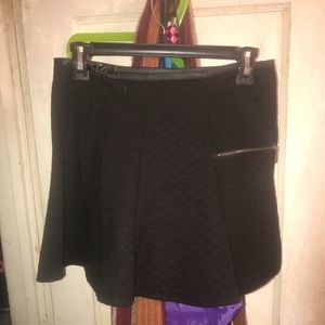Black skirt with zips